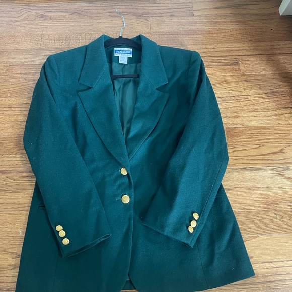 Vintage Pendleton Women’s Green Blazer 100% virgin woool - Picture 4 of 4